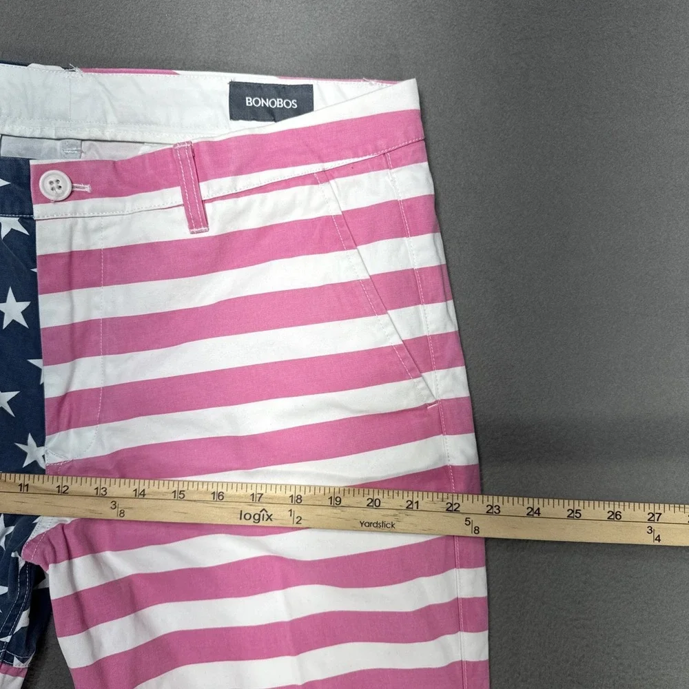 Bonobos Pants Mens Sz 36x34 Straight Flag Stars Stripes Patriotic Faded Festival